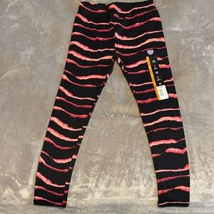 George Kids' Black and Pink Wave Leggings